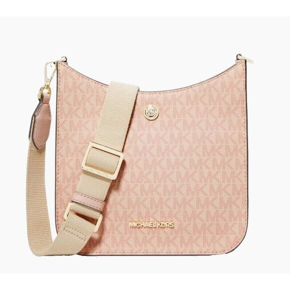 New Michael Kors Briley Small Logo Messenger Bag Ballet - Picture 1 of 4